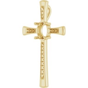 18K Yellow Gold 9x7 mm Oval Pendant Mounting – image 4