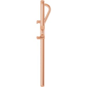 18K Rose Gold 8x5 mm Pear Pendant Mounting – image 6