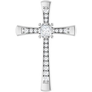 Continuum Sterling Silver 3.25x3.25 mm Square Pendant Mounting
