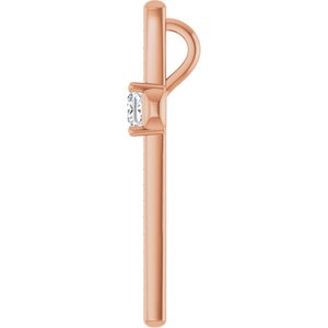 10K Rose Gold 3.25x3.25 mm Square Pendant Mounting – image 5