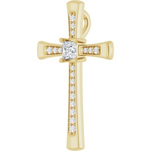 10K Yellow Gold 3.25x3.25 mm Square Pendant Mounting – image 3