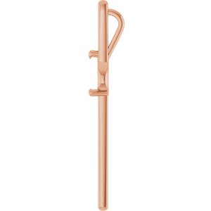 10K Rose Gold 8x6 mm Pear Pendant Mounting – image 6