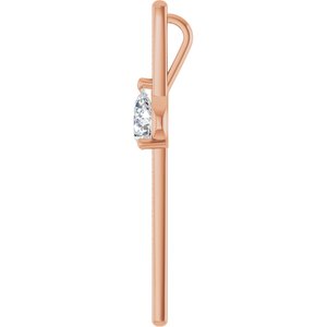 14K Rose Gold 8x6 mm Pear Pendant Mounting – image 5