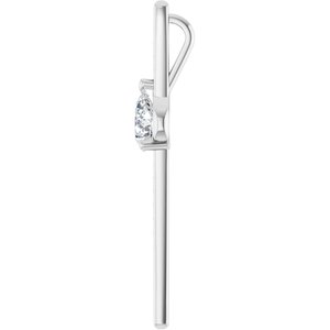 Continuum Sterling Silver 8x6 mm Pear Pendant Mounting – image 5