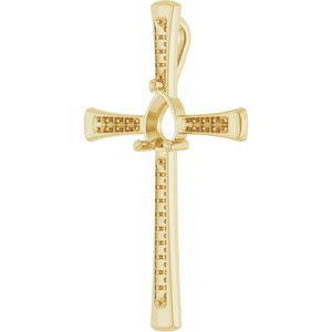 18K Yellow Gold 8x6 mm Pear Pendant Mounting – image 4