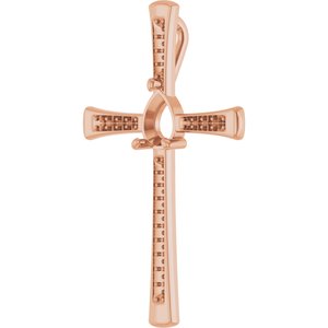 14K Rose Gold 8x6 mm Pear Pendant Mounting – image 4