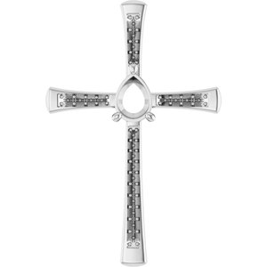 Continuum Sterling Silver 8x6 mm Pear Pendant Mounting – image 2