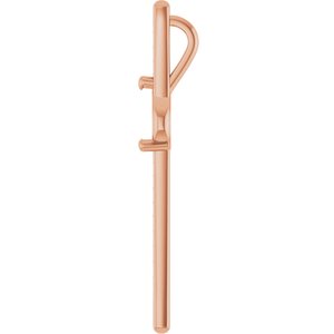14K Rose Gold 7x5 mm Pear Pendant Mounting – image 6
