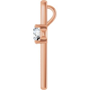 10K Rose Gold 7.4 mm Round Pendant Mounting – image 5