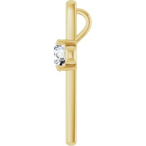 10K Yellow Gold 7.4 mm Round Pendant Mounting – image 5