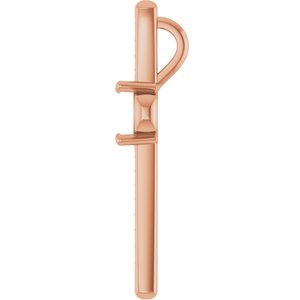 10K Rose Gold 7.4 mm Round Pendant Mounting – image 6