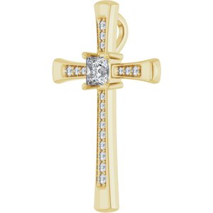 18K Yellow Gold 3.75x3.75 mm Square Pendant Mounting – image 3