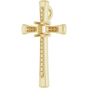 14K Yellow Gold 3.75x3.75 mm Square Pendant Mounting – image 4