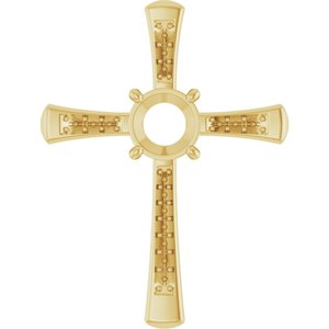 10K Yellow Gold 7.4 mm Round Pendant Mounting – image 2