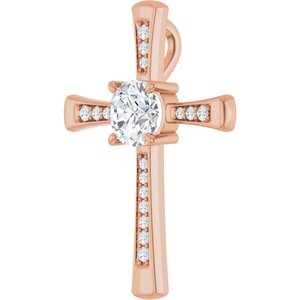 10K Rose Gold 7.4 mm Round Pendant Mounting – image 3