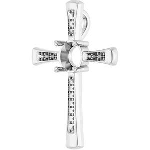 Continuum Sterling Silver 7.4 mm Round Pendant Mounting – image 4