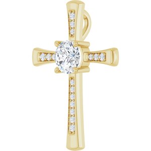 10K Yellow Gold 7.4 mm Round Pendant Mounting – image 3