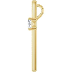 18K Yellow Gold 3.75x3.75 mm Square Pendant Mounting – image 5