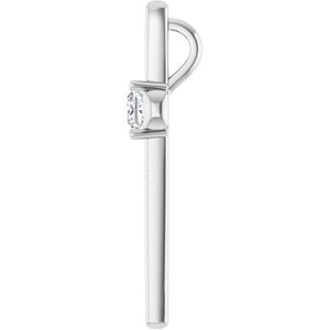 18K White Gold 3.75x3.75 mm Square Pendant Mounting – image 5