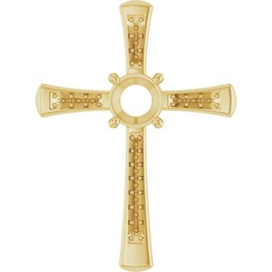 10K Yellow Gold 6.5 mm Round Pendant Mounting – image 2