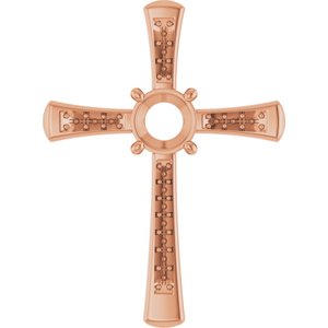 10K Rose Gold 6.5 mm Round Pendant Mounting – image 2