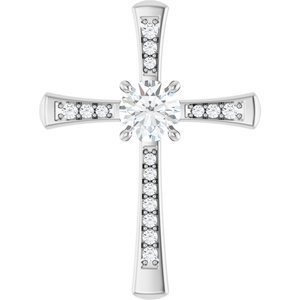 Platinum 6.5 mm Round Pendant Mounting