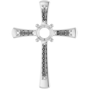 14K X1 White Gold 6.5 mm Round Pendant Mounting – image 2