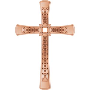 10K Rose Gold 2.25x2.25 mm Square Pendant Mounting – image 2