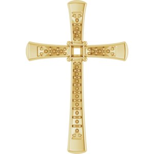 18K Yellow Gold 2.25x2.25 mm Square Pendant Mounting – image 2
