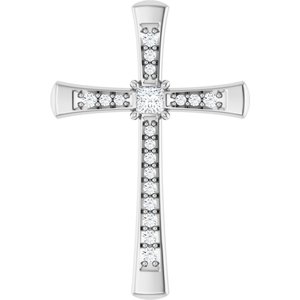 Continuum Sterling Silver 2.25x2.25 mm Square Pendant Mounting