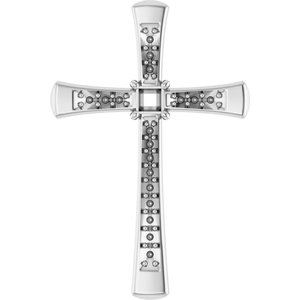 14K White Gold 2.25x2.25 mm Square Pendant Mounting – image 2