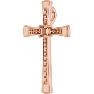 14K Rose Gold 2.25x2.25 mm Square Pendant Mounting – image 4