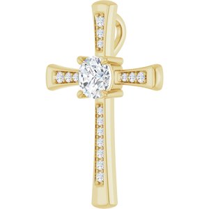 10K Yellow Gold 6.5 mm Round Pendant Mounting – image 3