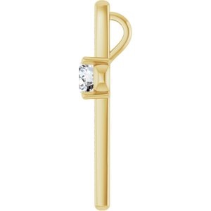 10K Yellow Gold 6.5 mm Round Pendant Mounting – image 5