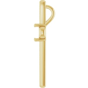 14K Yellow Gold 6.5 mm Round 1/5 CTW Natural Diamond Semi-Set Pendant – image 3