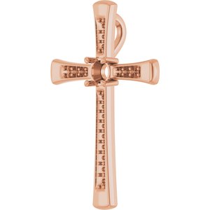 10K Rose Gold 3.75 mm Round Pendant Mounting – image 4