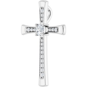 10K White Gold 3.75 mm Round Pendant Mounting – image 3