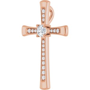14K Rose Gold 3.75 mm Round Pendant Mounting – image 3