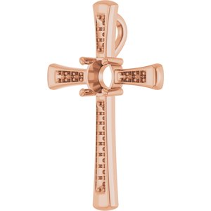 18K Rose Gold 5.8 mm Round Pendant Mounting – image 4
