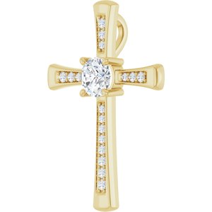 10K Yellow Gold 5.8 mm Round Pendant Mounting – image 3