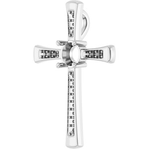 14K White Gold 5.8 mm Round Pendant Mounting – image 4