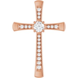 18K Rose Gold 3.75 mm Round Pendant Mounting