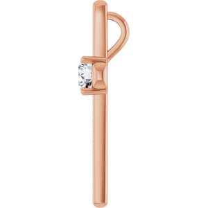 18K Rose Gold 5.8 mm Round Pendant Mounting – image 5