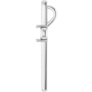 14K White Gold 5.8 mm Round Pendant Mounting – image 6