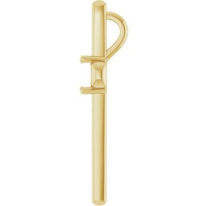 10K Yellow Gold 5.8 mm Round Pendant Mounting – image 6