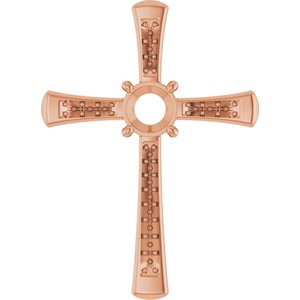 18K Rose Gold 5.8 mm Round Pendant Mounting – image 2