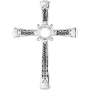 10K White Gold 5.8 mm Round Pendant Mounting – image 2