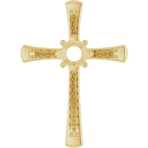 14K Yellow Gold 5.8 mm Round Pendant Mounting – image 2