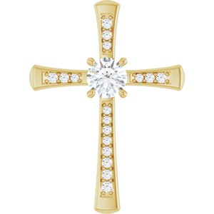 14K Yellow Gold 5.8 mm Round Pendant Mounting