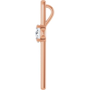 18K Rose Gold 7x5 mm Oval Pendant Mounting – image 5